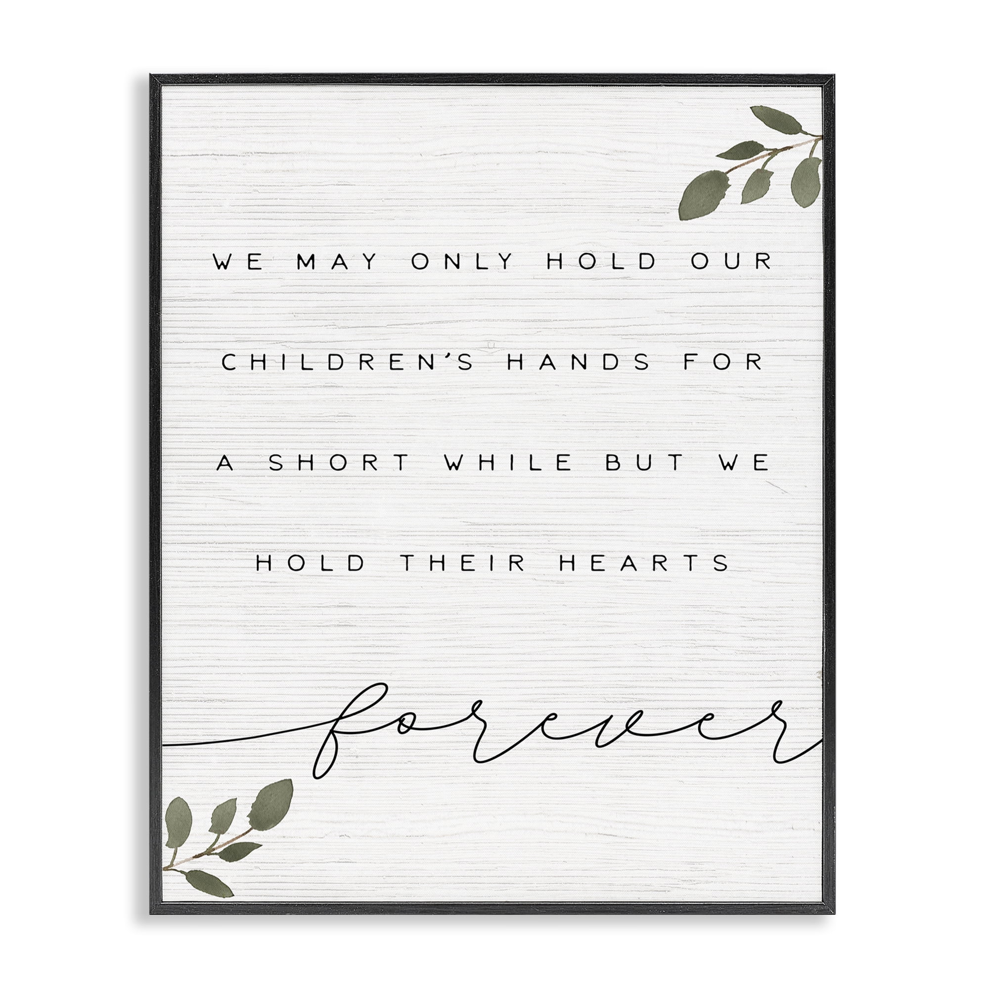 Our Children's Hearts and Hands Black Framed Giclee Art, 11 x 14 - By Lil' Rue