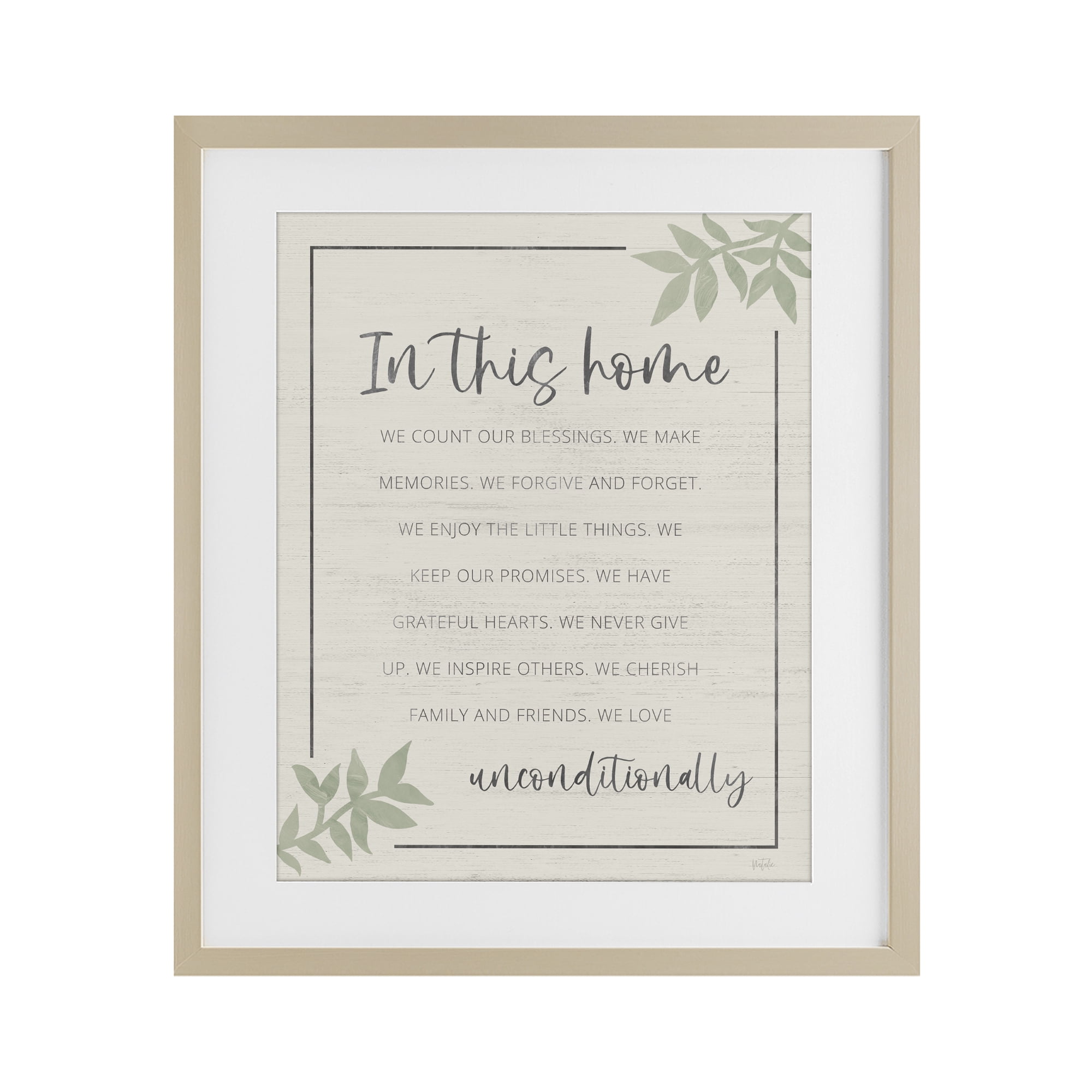 Stupell Industries We Love Unconditionally Birch Framed Print Under Glass, design by Natalie Carpentieri