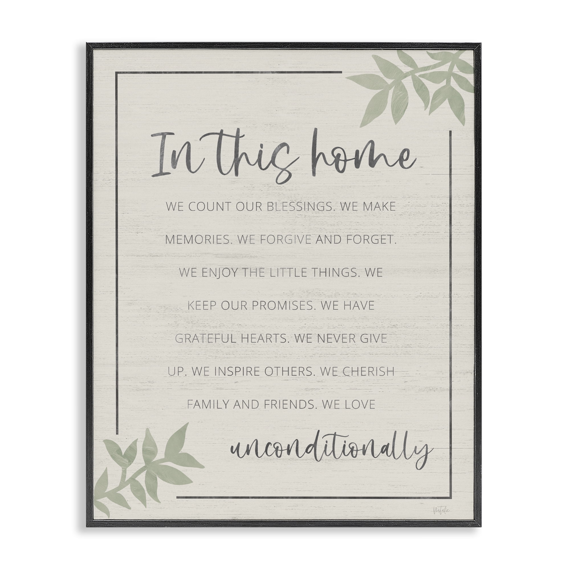 Stupell Industries We Love Unconditionally Black Framed Giclee Art, design by Natalie Carpentieri