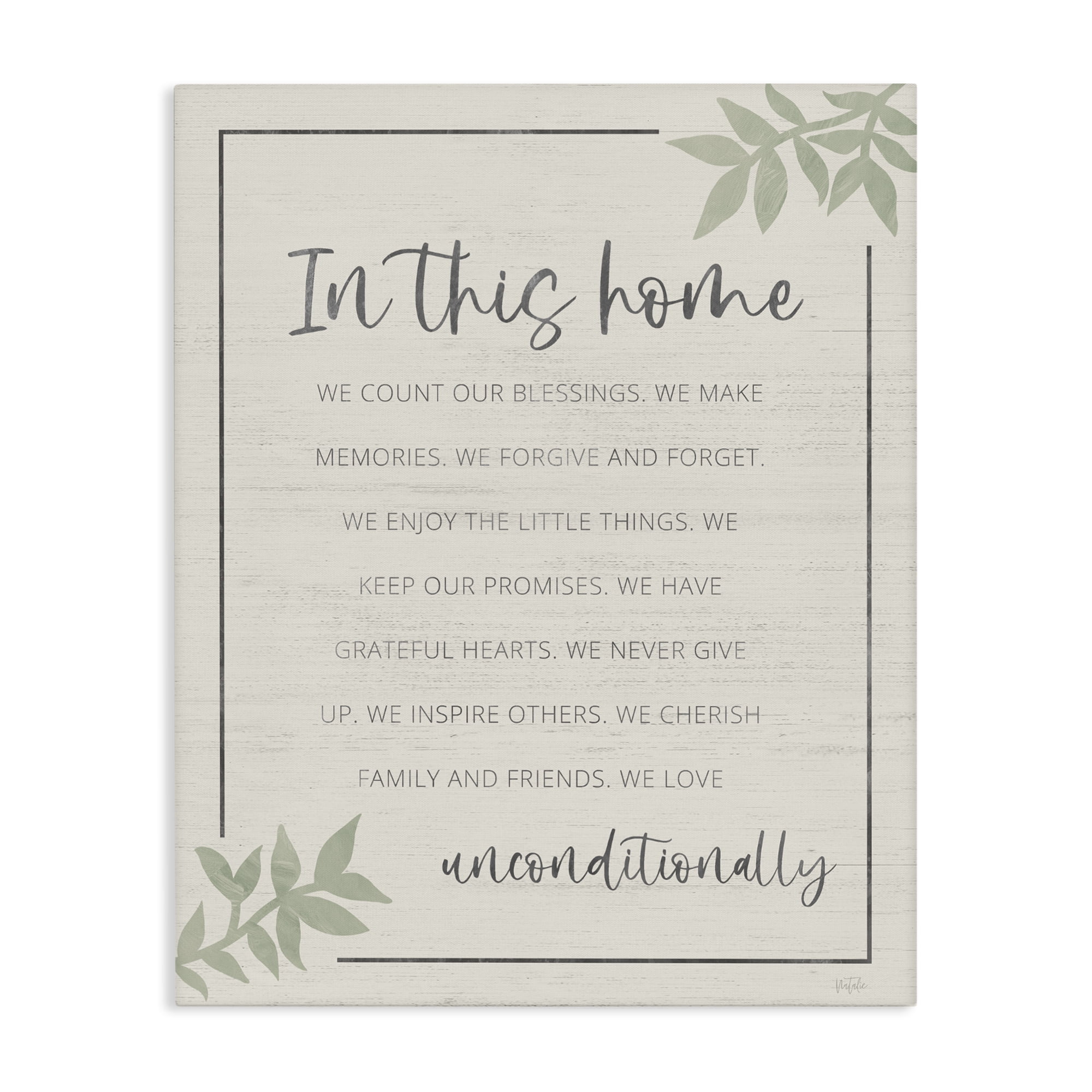 Stupell Industries We Love Unconditionally Canvas Wall Art, design by Natalie Carpentieri