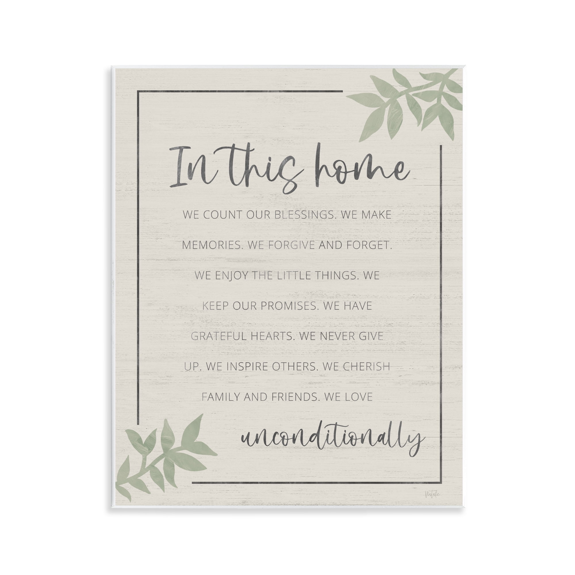 Stupell Industries We Love Unconditionally Wall Plaque Art, design by Natalie Carpentieri