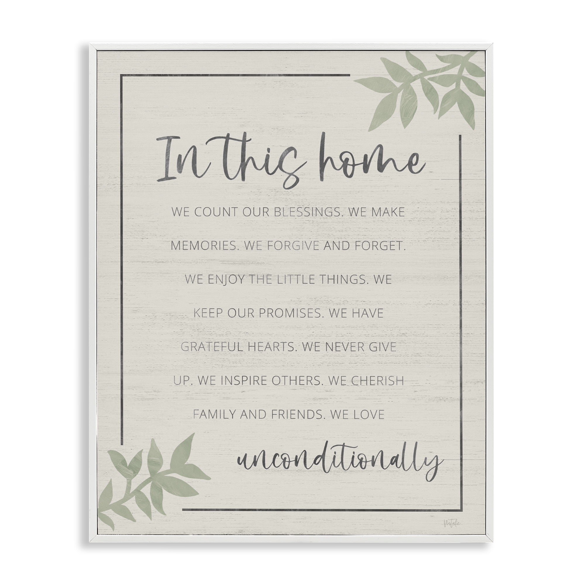 Stupell Industries We Love Unconditionally White Framed Giclee Art, design by Natalie Carpentieri