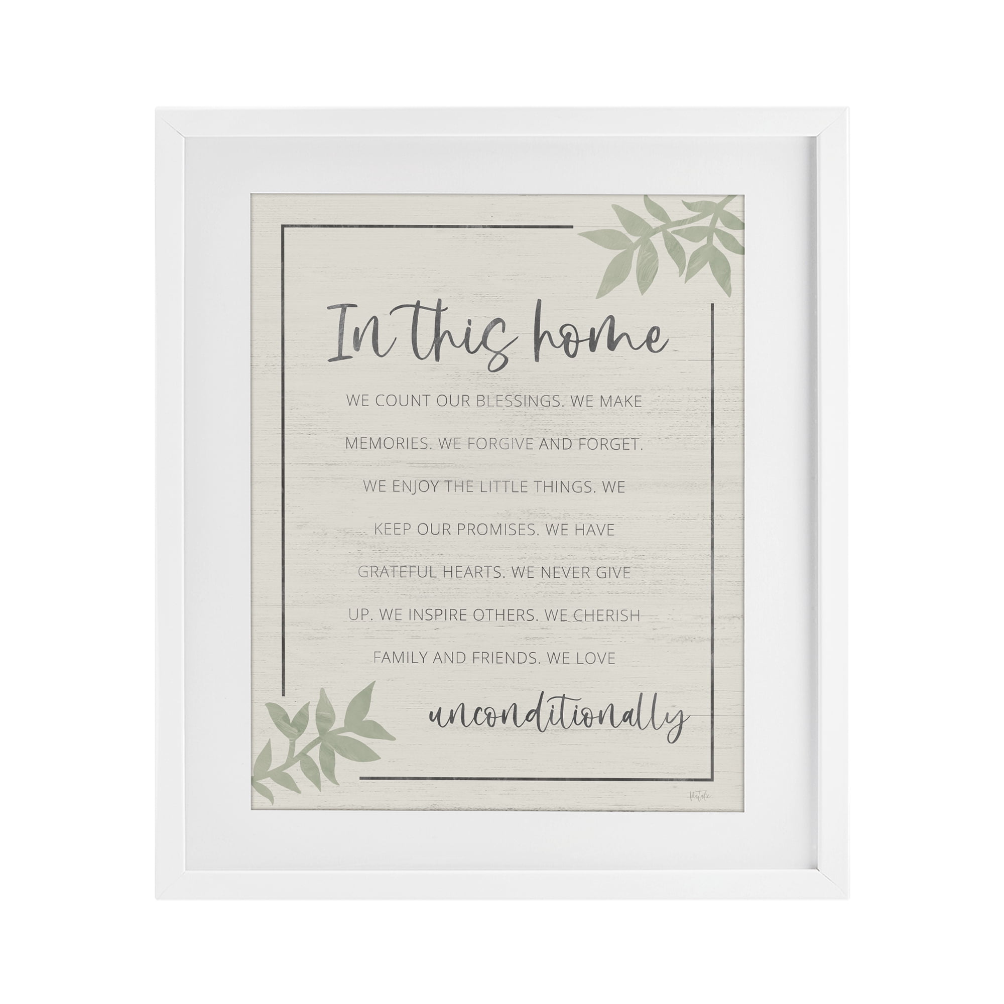 Stupell Industries We Love Unconditionally White Framed Print Under Glass, design by Natalie Carpentieri