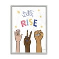 thumbnail image 1 of Stupell Industries We Rise Phrase Playful Text Female Hands Raised Grey Framed, 11 x 14, Design by Farida Zaman, 1 of 7
