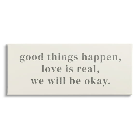 Stupell Industries We Will Be Okay Soothing Encouragement Sentiment Graphic Art Gallery Wrapped Canvas Print Wall Art, Design by Daphne Polselli