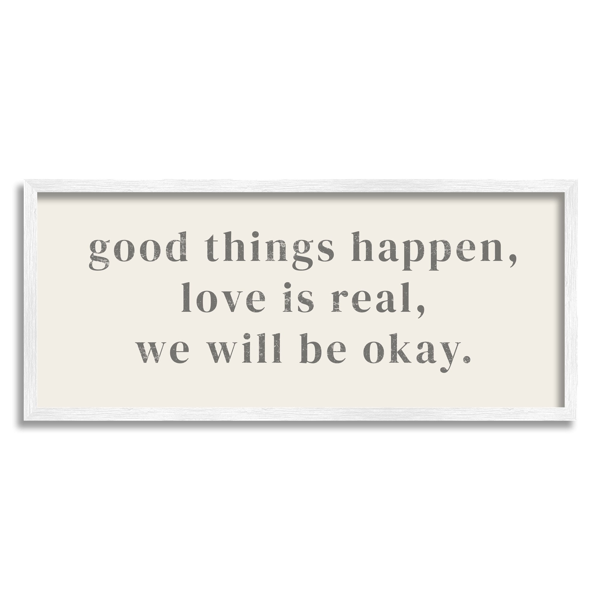 Stupell Industries We Will Be Okay Soothing Encouragement Sentiment Graphic Art White Framed Art Print Wall Art, Design by Daphne Polselli