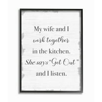 Stupell Industries We Work Together In the Kitchen Funny Couple Phrase Designed by Daphne Polselli