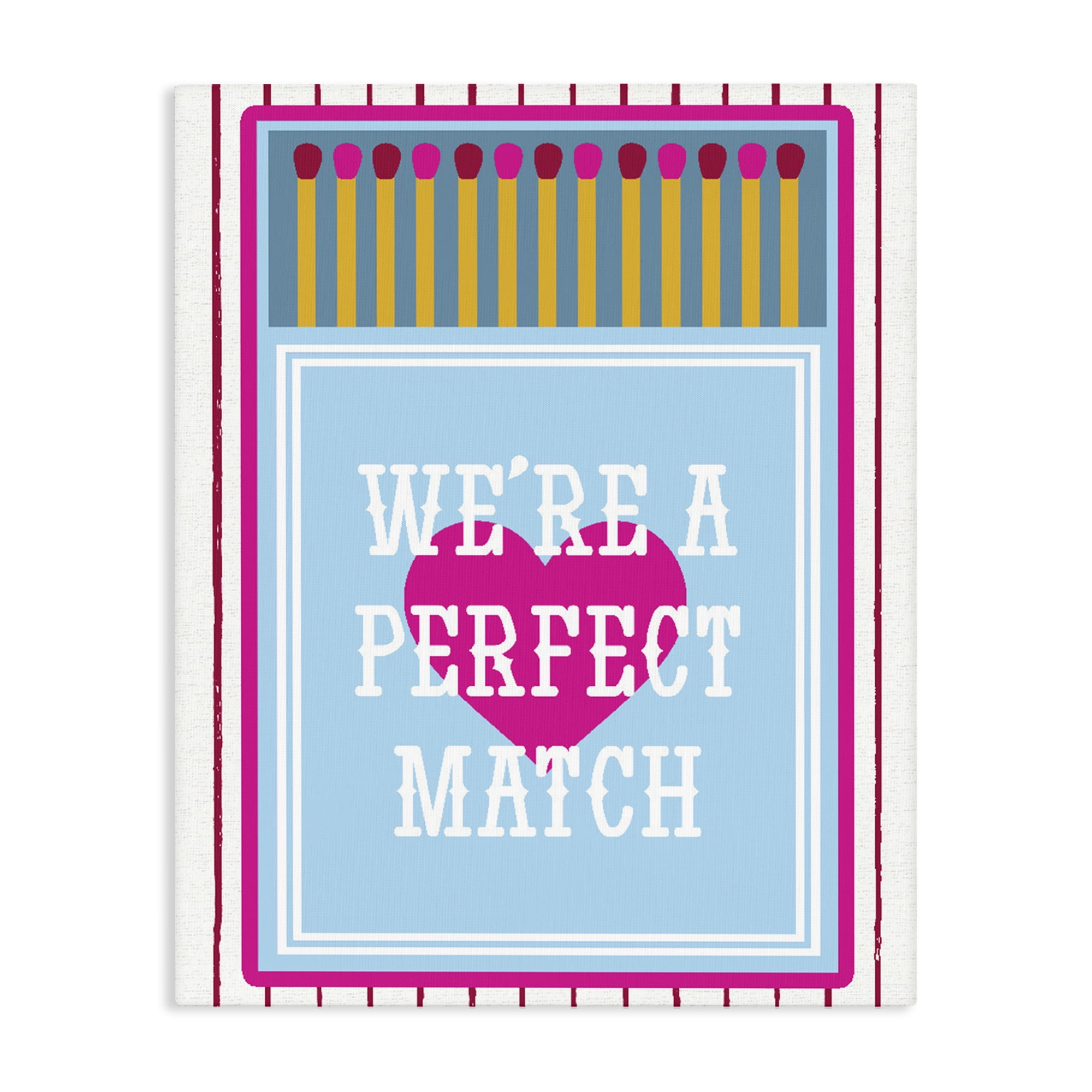 Stupell Industries We're A Perfect Match Canvas Wall Art, design by Lil' Rue