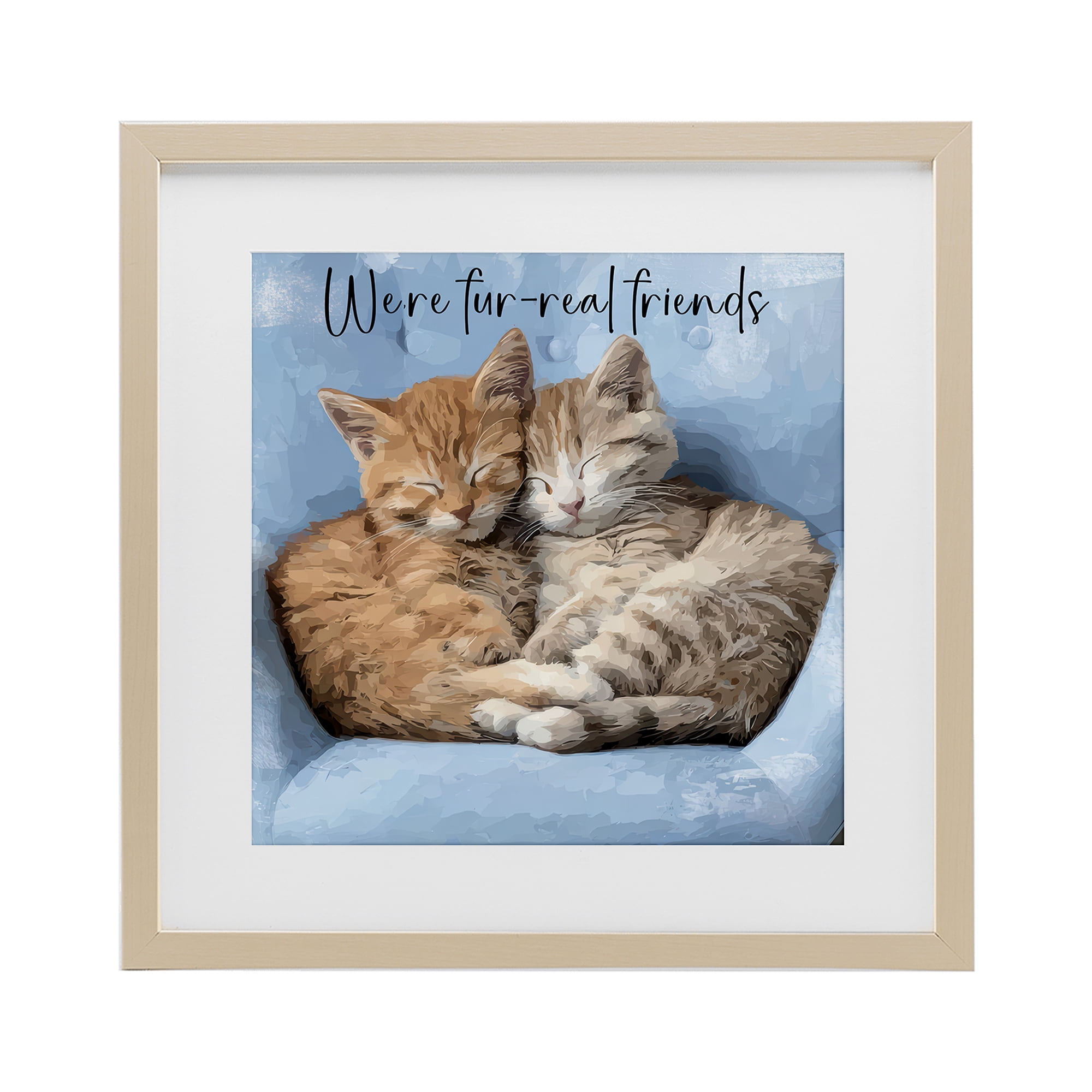 Stupell Industries We're Fur-Real Friends Birch Framed Print Under Glass, design by Kim Curinga