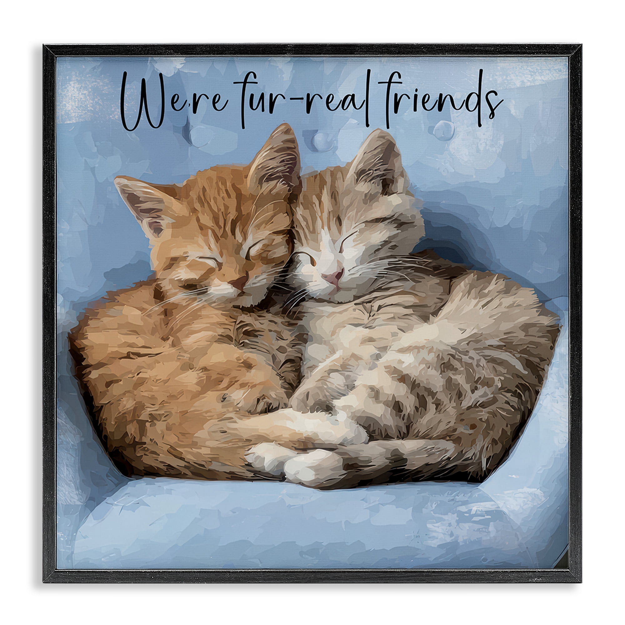Stupell Industries We're Fur-Real Friends Black Framed Giclee Art, design by Kim Curinga