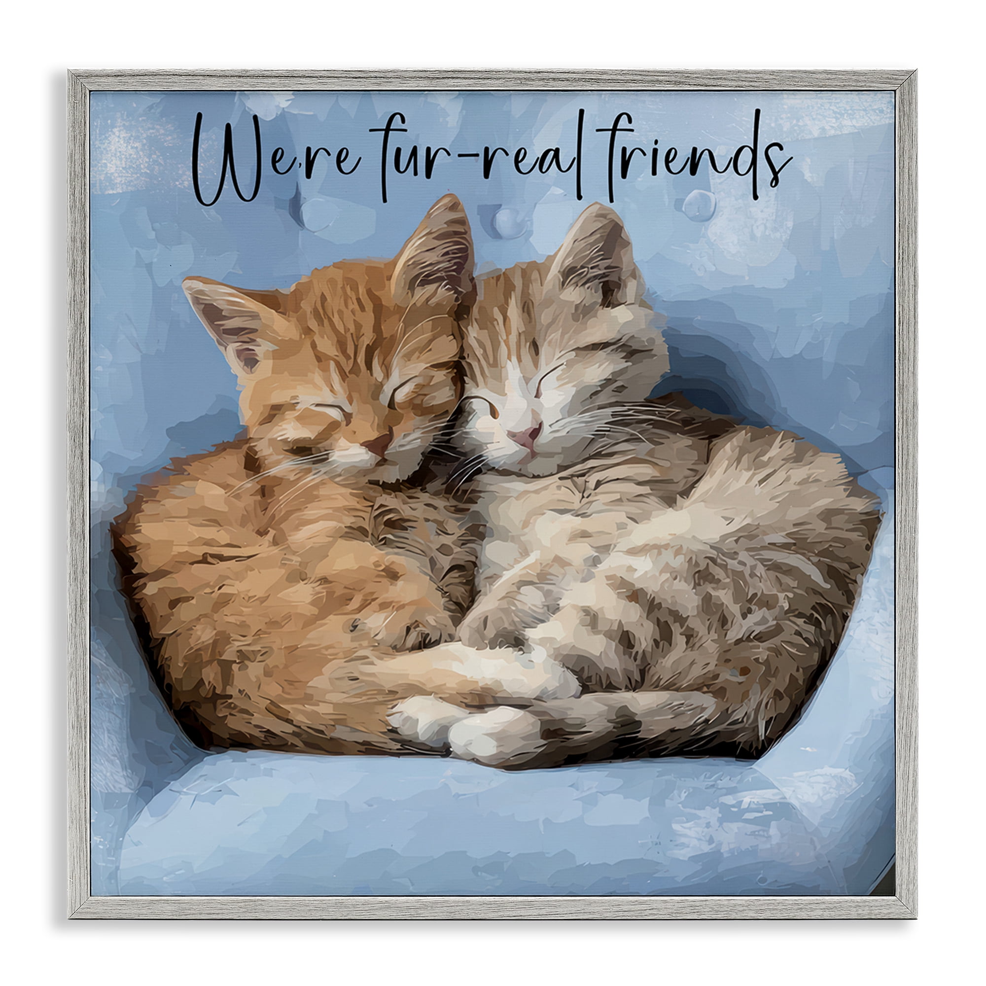 Stupell Industries We're Fur-Real Friends Gray Framed Giclee Art, design by Kim Curinga