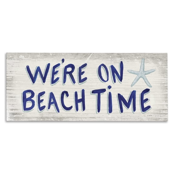 Stupell Industries Farmhouse We're on Beach Time Starfish Canvas Art, 24 x 10, by James Wiens