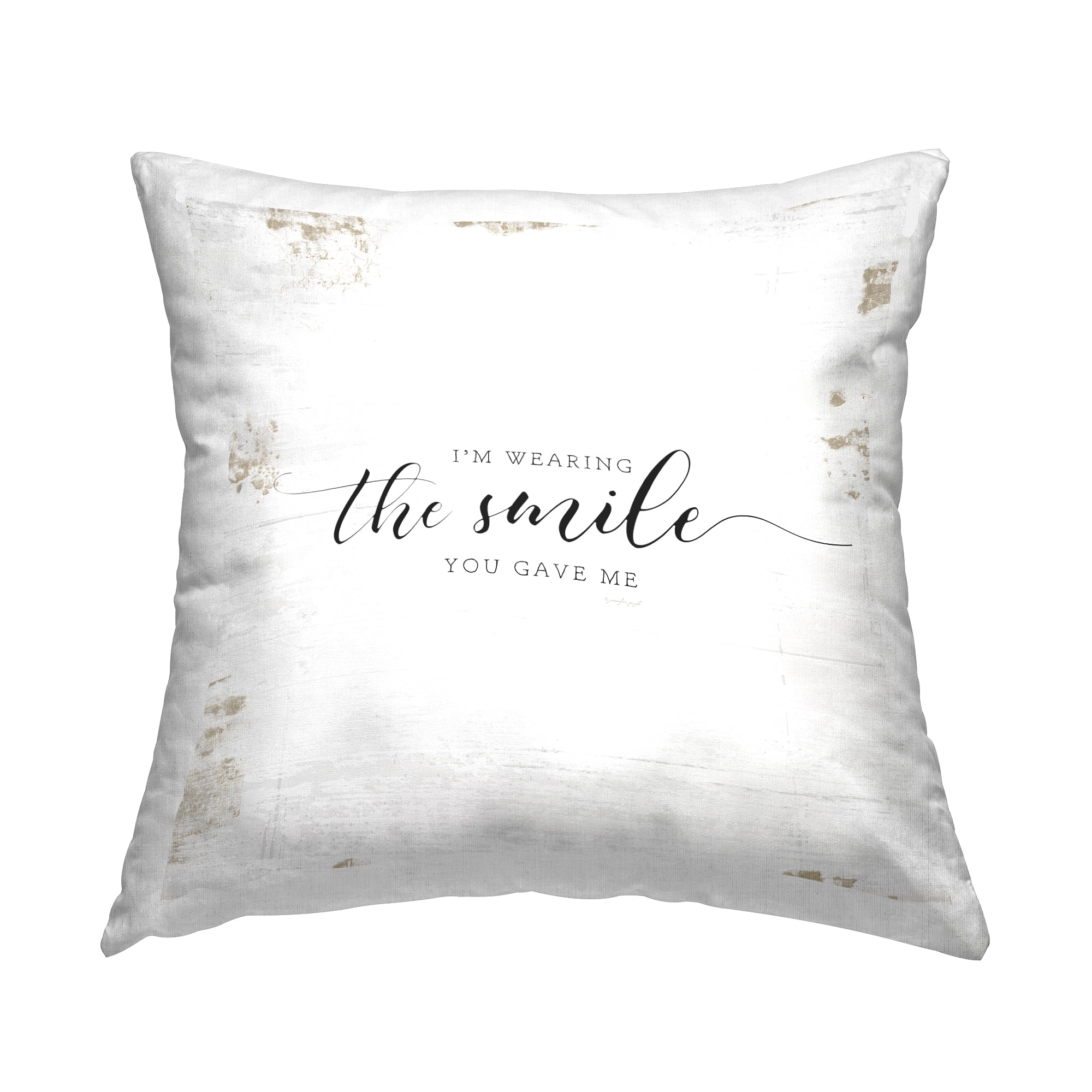 Stupell Industries Wearing the Smile You Game Me Romantic Couple Phrase Country Black,18 x 7 x 18 Decorative Pillows