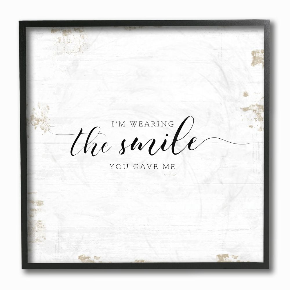 Stupell Industries Wearing the Smile You Game Me Romantic Couple Phrase Designed by Jennifer Pugh