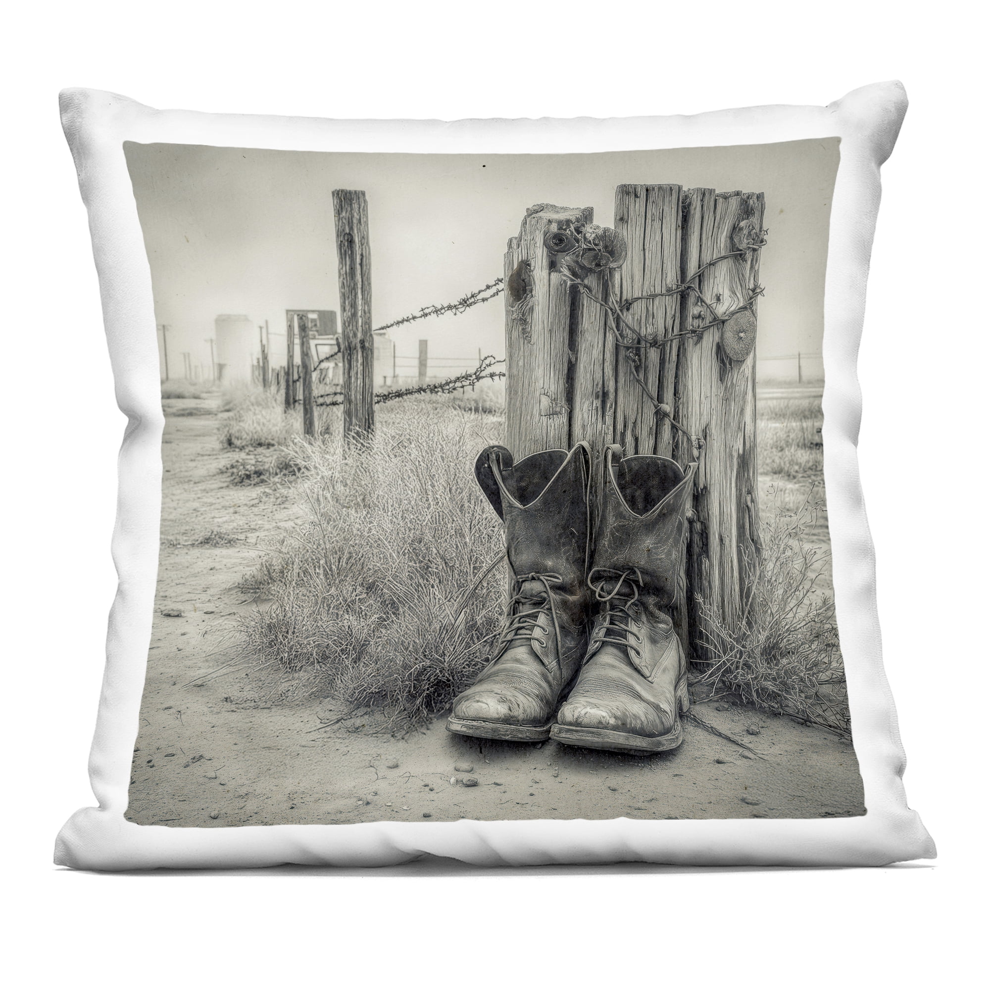 Stupell Industries Weathered Cowboy Boots Decorative Printed Throw Pillow, design by Annabelle Hall, 18 x 7 x 18