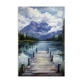 thumbnail image 1 of Stupell Industries Farmhouse Weathered Dock on Mountain Lake Canvas Art, 30 x 45, by Petals Prints Design, 1 of 8