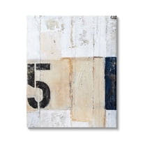 Stupell Industries Weathered Street Style Number 5 Stencil Rustic Abstract Painting Gallery Wrapped Canvas Print Wall Art, Design by Erin Ashley