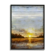 Stupell Industries Weathered Sunset Nature Scenery Graphic Art Black Framed Art Print Wall Art, Design by Eric Turner