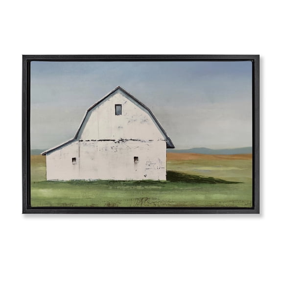 Stupell Industries Weathered and Wise Barn Black Framed Floater Canvas Wall Art, design by Max Maxx