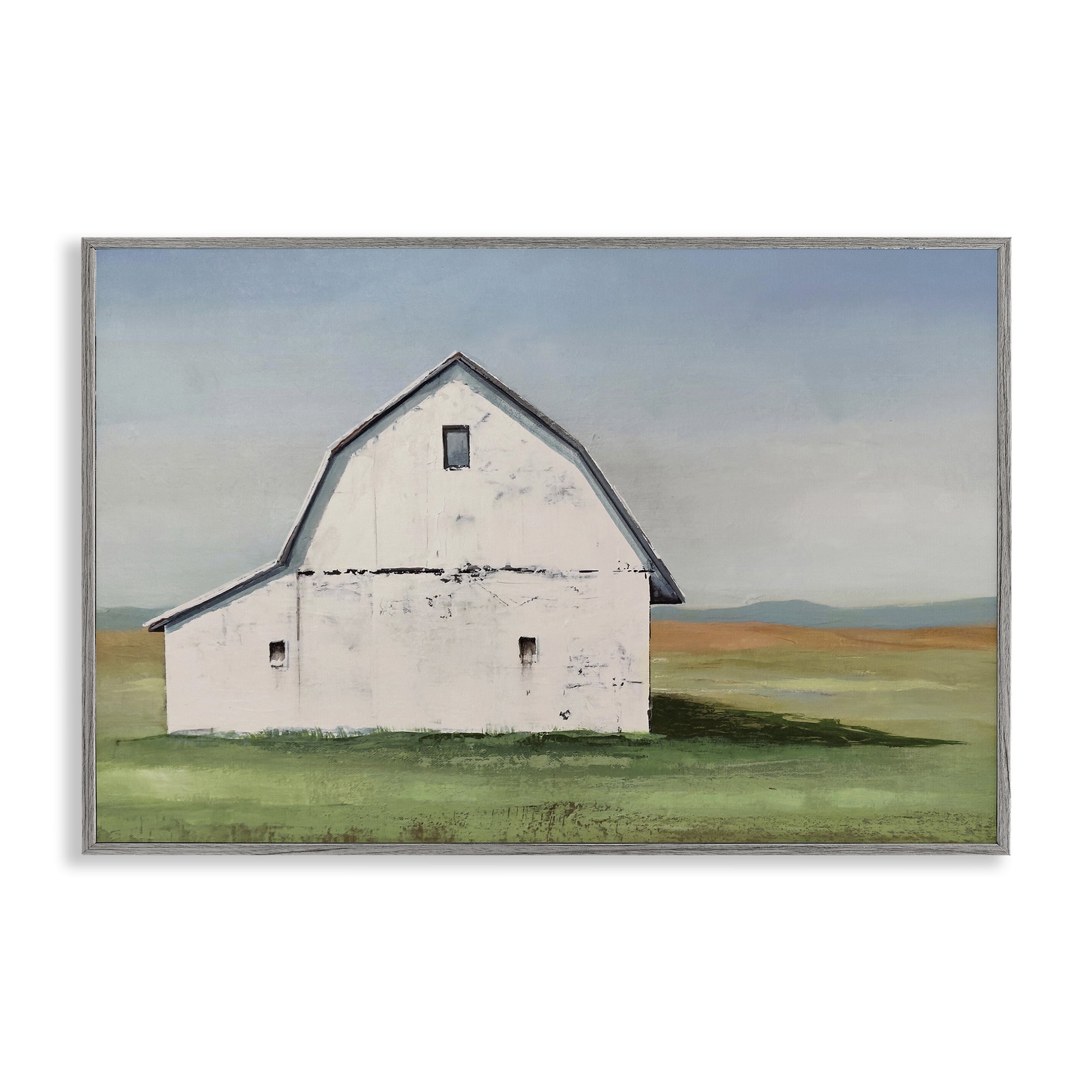 Stupell Industries Weathered and Wise Barn Gray Framed Giclee Art, design by Max Maxx