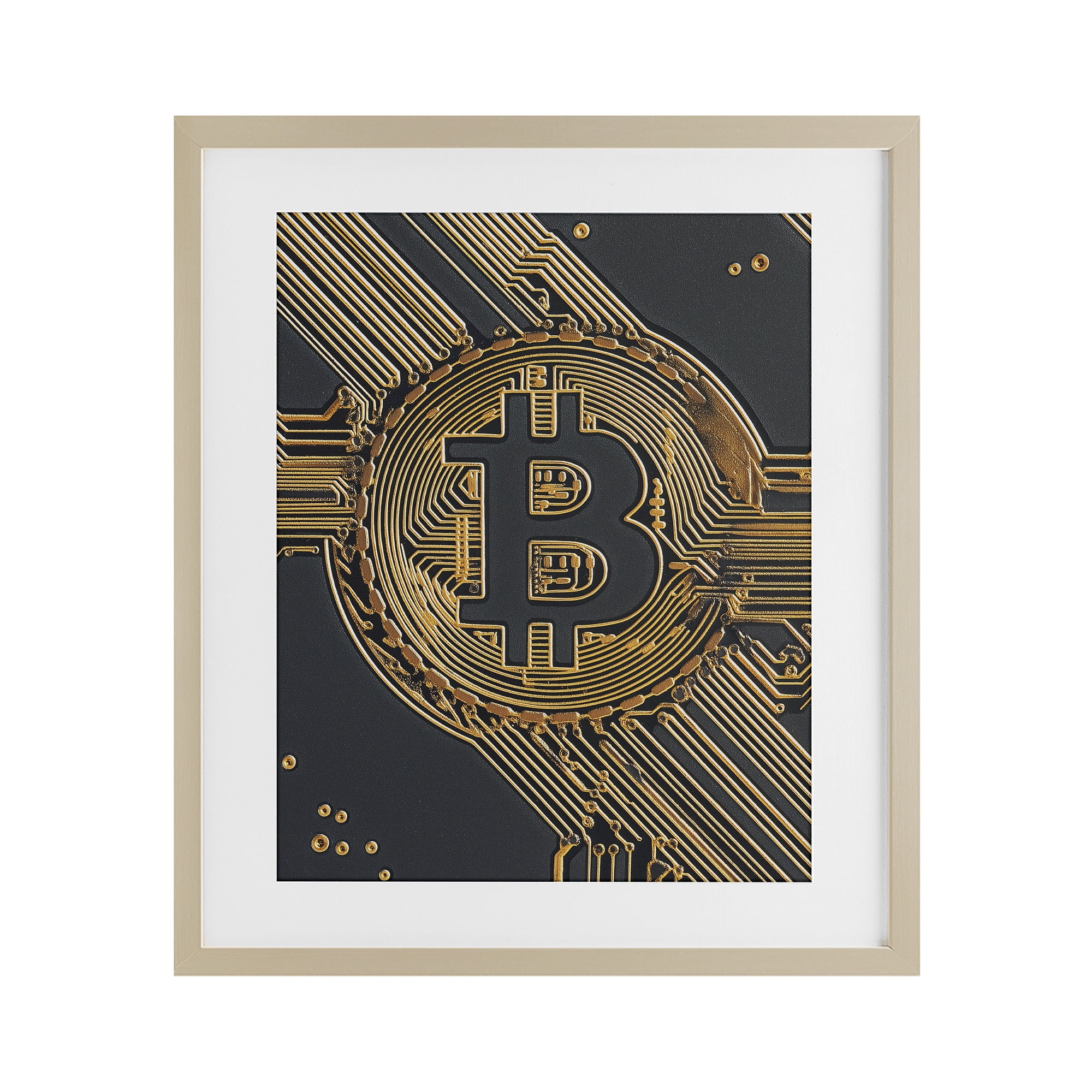 Stupell Industries Web Of Wealth Circuits Birch Framed Print Under Glass, design by Svetlana Aleynikova