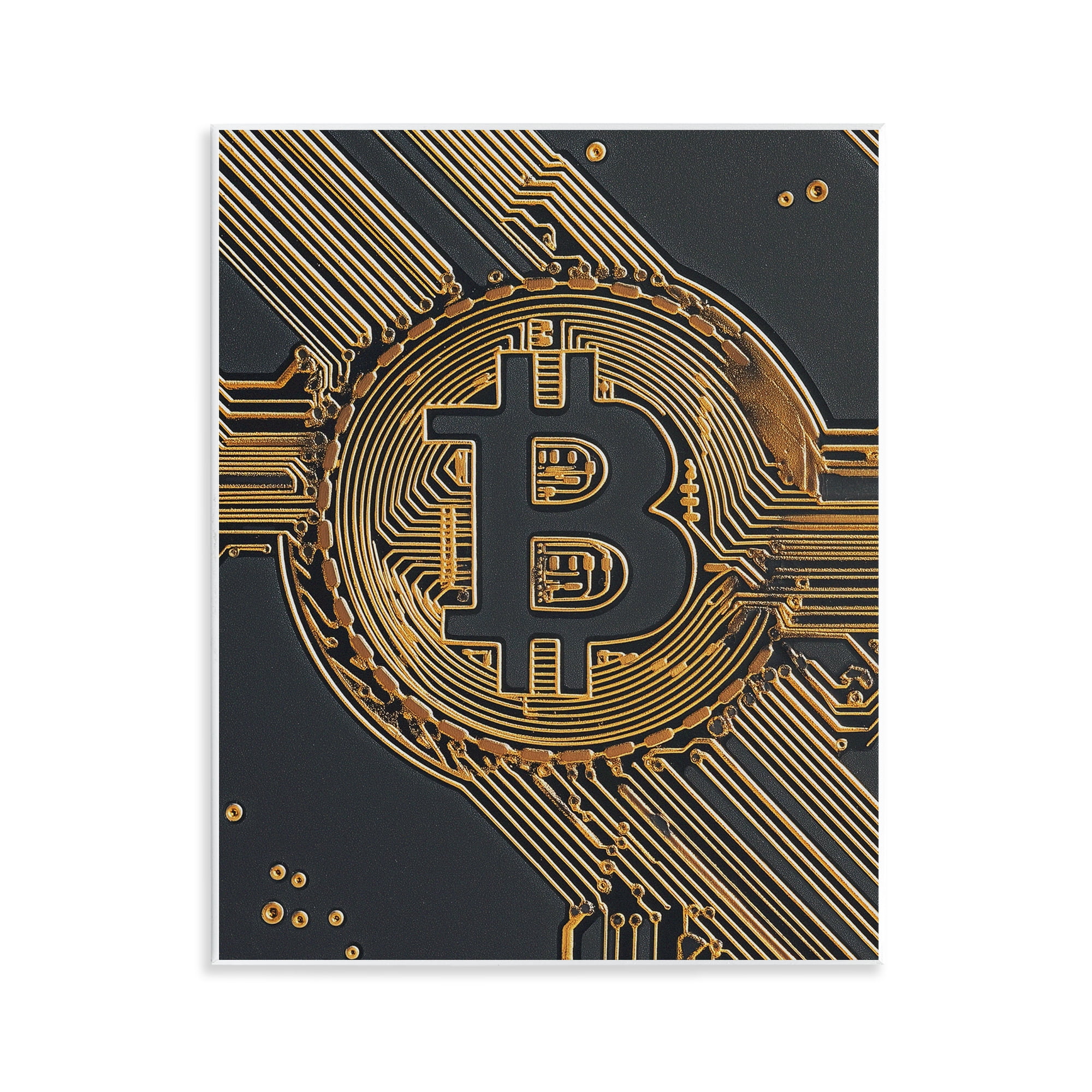 Stupell Industries Web Of Wealth Circuits Wall Plaque Art, design by Svetlana Aleynikova