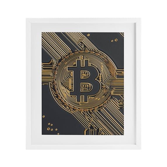 Stupell Industries Art Deco Web Of Wealth Circuits White Framed Print Under Glass, 17 x 21, by Svetlana Aleynikova