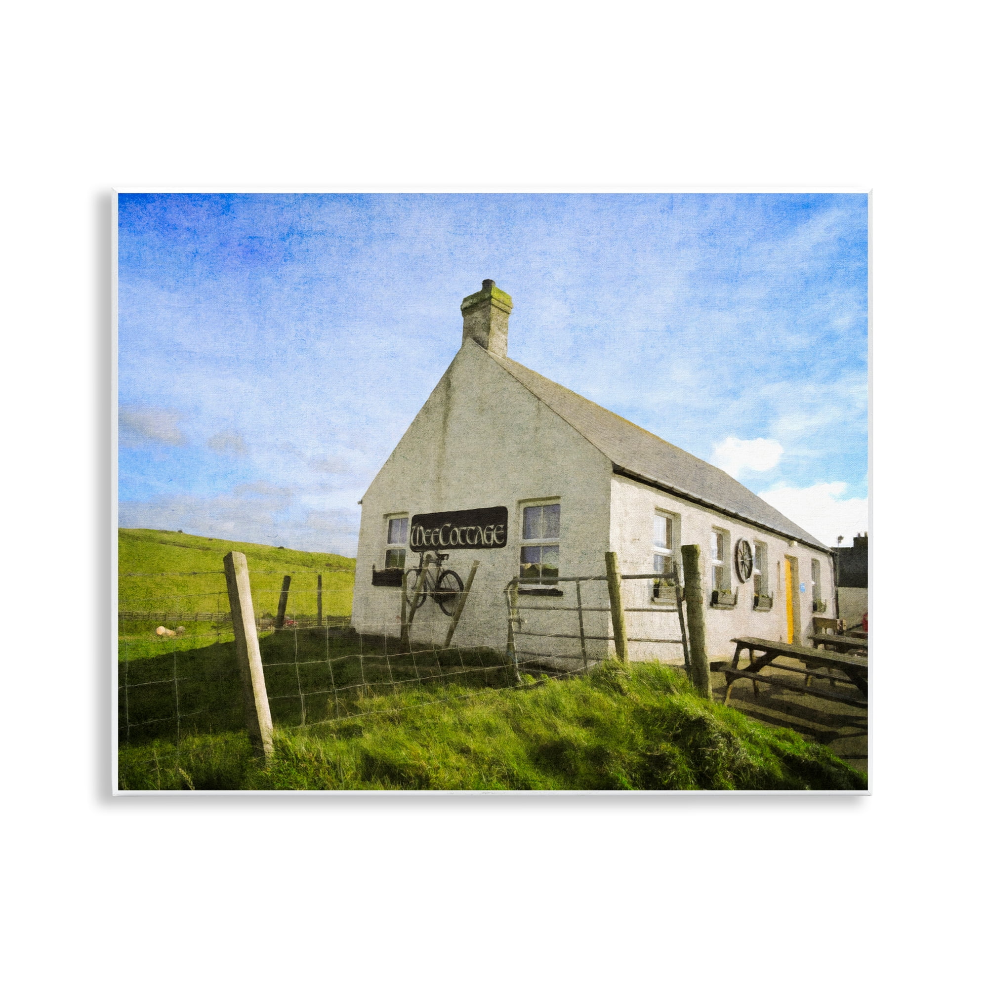Stupell Industries Wee Cottage Countryside Landscape & Nature Painting Unframed Art Print Wall Art, 14 x 11