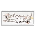 thumbnail image 1 of Stupell Industries Welcome Cabin Deer Antlers Graphic Art White Framed Art Print Wall Art, Design by Lil' Rue, 1 of 8