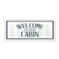 thumbnail image 1 of Stupell Industries Welcome Cabin Phrase Tartan Pine Trees Motif Wood Wall Art, 17 x 7, Design by Kim Allen, 1 of 5