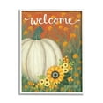 thumbnail image 1 of Stupell Industries Welcome Greeting Orange Autumn Sky Pumpkin Field, 24 x 30,Design by Annie LaPoint, 1 of 5
