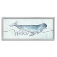 thumbnail image 1 of Stupell Industries Welcome Greeting Soft Tranquil Whale Ocean Animal, 30 x 13,Design by Ziwei Li, 1 of 5