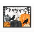 thumbnail image 1 of Stupell Industries Welcome Halloween Sign Painted Pumpkin Designs Framed Wall Art Design by Andrea Tachiera, 11" x 14", Black Framed, 1 of 1