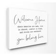thumbnail image 1 of Stupell Industries Welcome Home Family Home Black And White Inspirational Word Design Canvas Wall Art by Lettered and Lined, 1 of 6