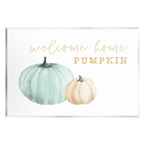 Stupell Industries Welcome Home Pumpkin Phrase Graphic Art Unframed Art Print Wall Art, Design by Dogwood Portfolio