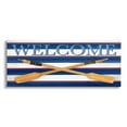 thumbnail image 1 of Stupell Industries Welcome Oars Symbol Water Waves Patterned Sign,24 x 10, Design by Julie DeRice, 1 of 5