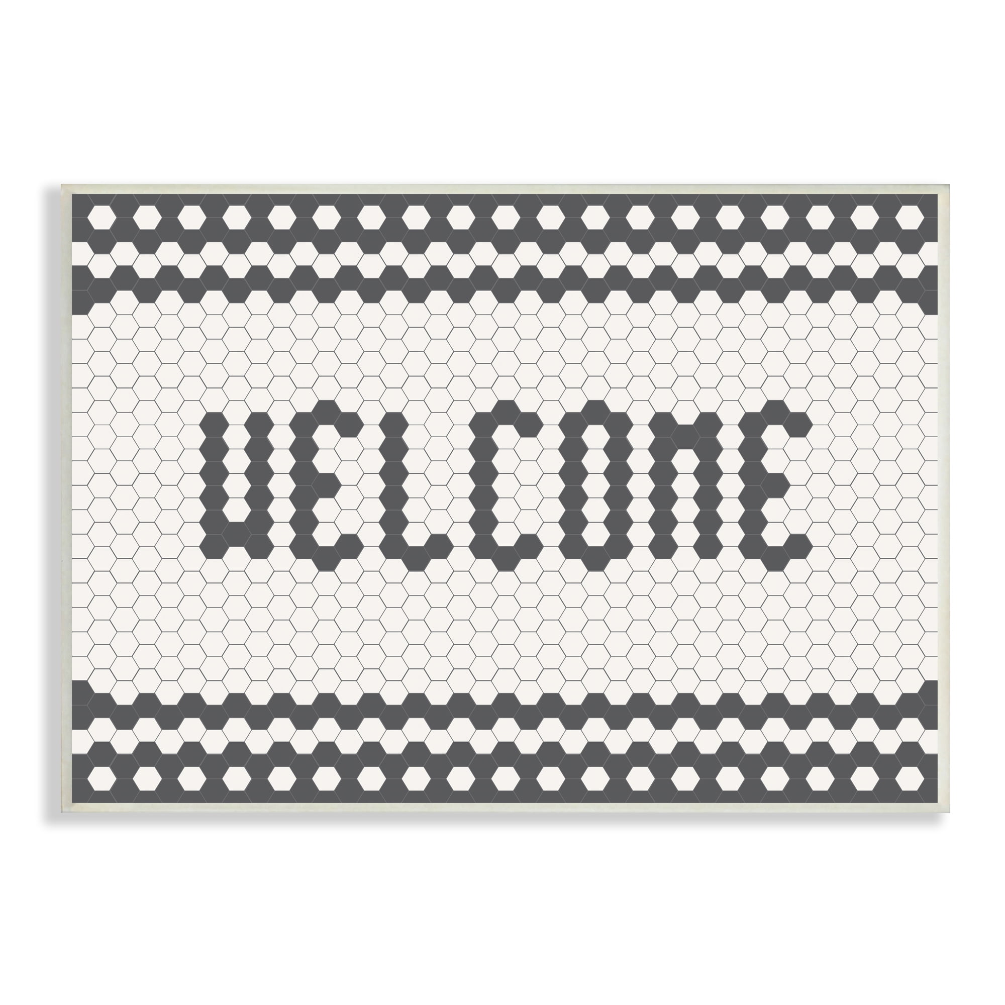 Stupell Industries Welcome Phrase CafÃ© Bistro Tile Geometric Pattern, 13 x 19, Designed by Caroline Alfreds