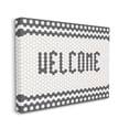 thumbnail image 1 of Stupell Industries Welcome Phrase CafÃ© Bistro Tile Geometric Pattern, 24 x 30, Designed by Caroline Alfreds, 1 of 5