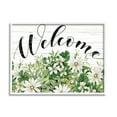 thumbnail image 1 of Stupell Industries Welcome Rustic Planked Sign White Flower Blossoms Graphic Art White Framed Art Print Wall Art, Design by Cindy Jacobs, 1 of 8