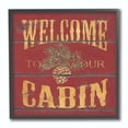 thumbnail image 1 of Stupell Industries Welcome To Our Cabin Country Home Red Yellow Word Painting Framed Giclee Texturized Art by Stephanie Workman Marrott, 1 of 8