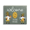 thumbnail image 1 of Stupell Industries Welcome To Our Hive Honey Bee Garden Gnomes Typography Canvas Wall Art, 48 x 36, Design by Linda Birtel, 1 of 5