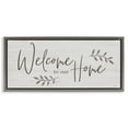 thumbnail image 1 of Stupell Industries Welcome To Our Home Country Sign Botanical & Floral Painting Gray Floater Framed Canvas Art Print Wall Art, 25 x 11, 1 of 9