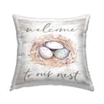 thumbnail image 1 of Stupell Industries Welcome To Our Nest Nature Phrase Square Decorative Printed Throw Pillow, 18 x 18,, 1 of 4