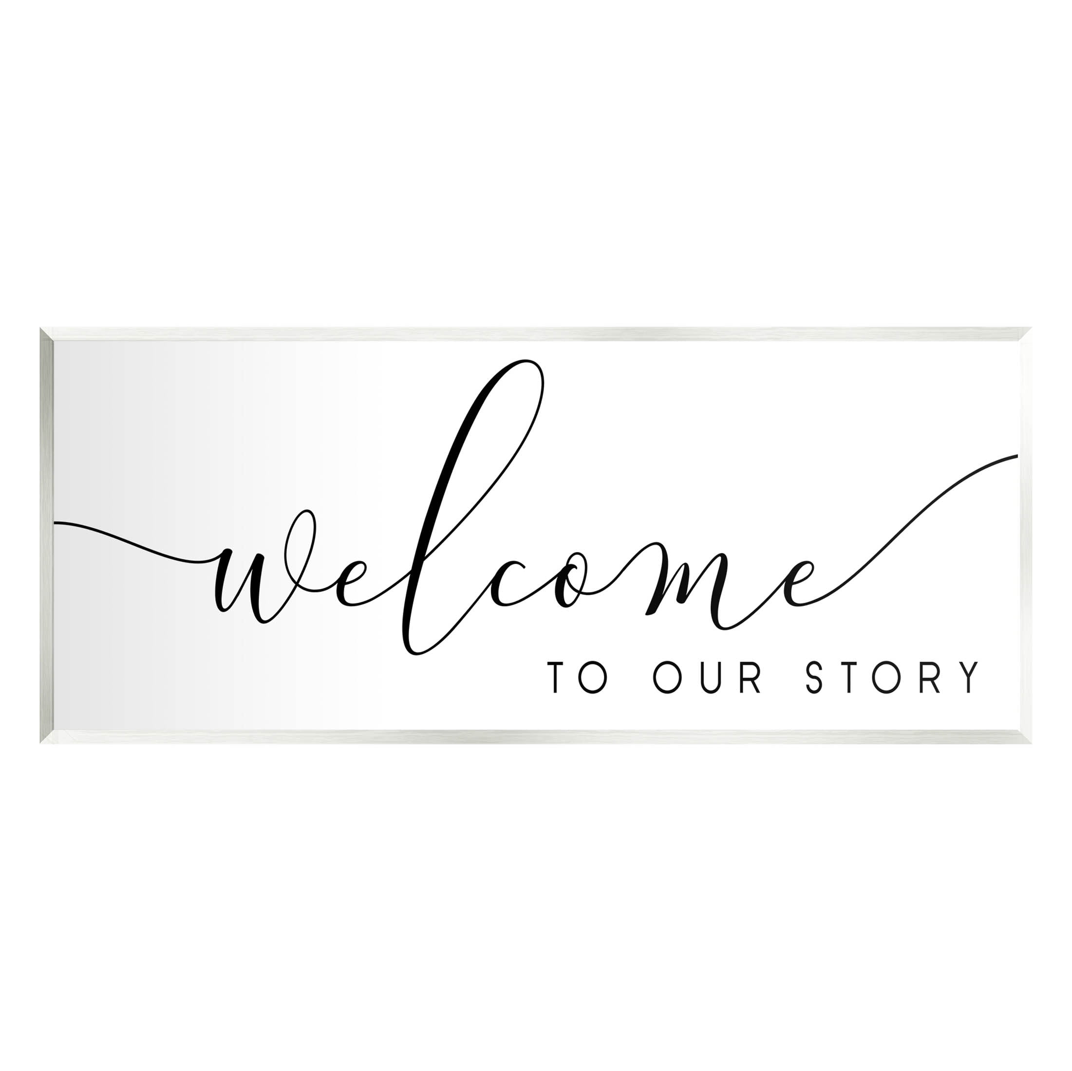 Stupell Industries Welcome To Our Story Phrase Graphic Art Unframed Art Print Wall Art, Design by Anna Quach