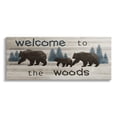 thumbnail image 1 of Stupell Industries Welcome To Wood Rustic Bears Forest Design, 48 x 20, Design by Nan, 1 of 5