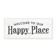 thumbnail image 1 of Stupell Industries Welcome to Our Happy Place Phrase Minimalist Design Design by Daphne Polselli, 1 of 6