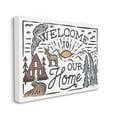 thumbnail image 1 of Stupell Industries Welcome to Our Home Greeting Cabin Forest Words Canvas Wall Art Design by Laura Marshall, 30" x 40", 1 of 6
