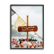 Stupell Industries Welcome to Positano Sign European Beach Vibes Design by Unsplash