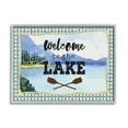 thumbnail image 1 of Stupell Industries Welcome to the Lake Phrase Crossed Oars Mountain Forest, 16 x 20, Designed by ND Art, 1 of 7