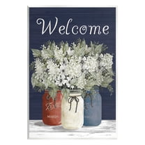 Stupell Industries Welcome with Country Herbs Botanical & Floral Painting Unframed Art Print Wall Art, 10 x 15